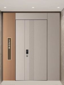 Moderno Acero inoxidable reforzado <span class=keywords><strong>Exterior</strong></span> Metal Otros Fancy Safety Puertas DE SEGURIDAD <span class=keywords><strong>Precio</strong></span> barato con cerradura inteligente <span class=keywords><strong>Puerta</strong></span> invisible - Product Image 2