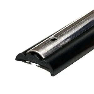 1 1/4 X 1/4 Solid Back Aluminum Rub Rail 8' Length