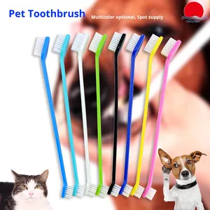 LOGO personnalisable Brosse à dents pour chien à double tête Plastique Pet Oral Care Cleaning - Product Image 3