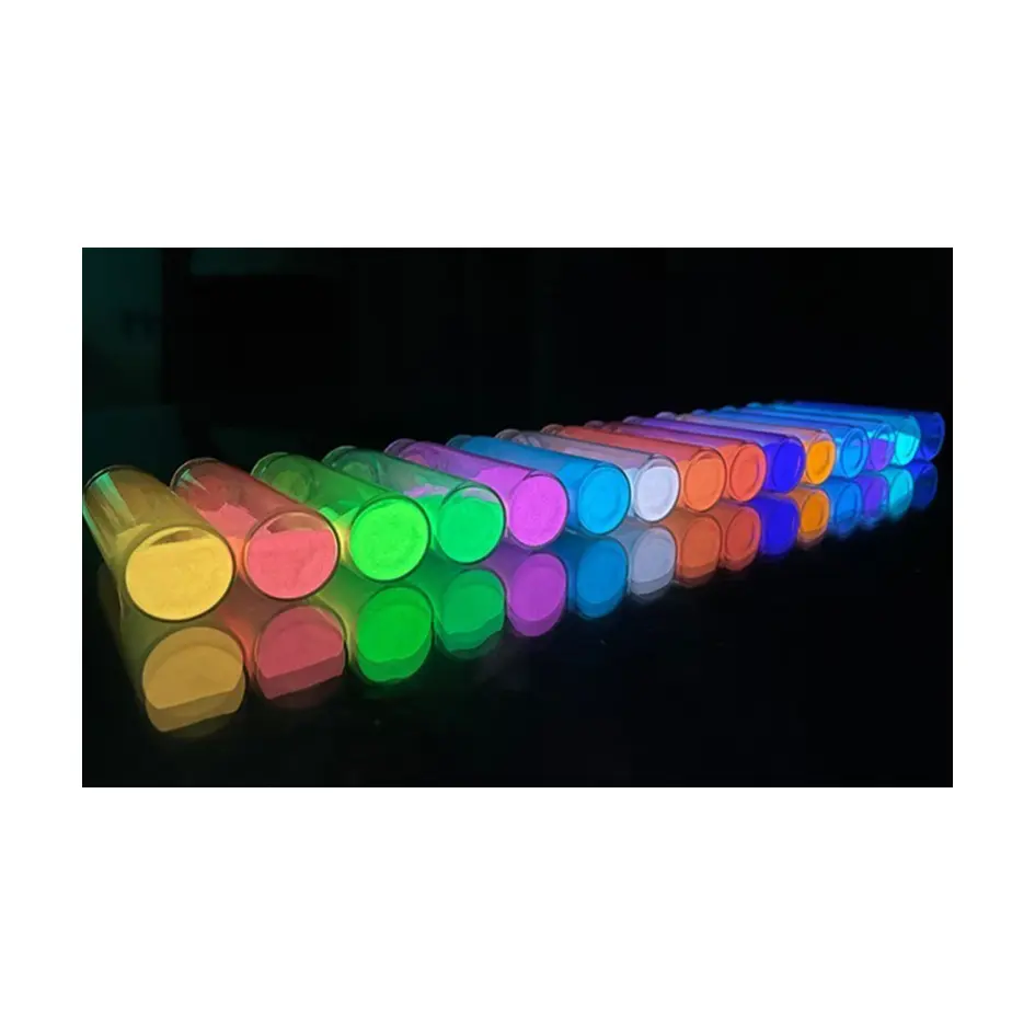Pigmento fotoluminescente resina epossidica luminoso polvere di bagliore In polvere acrilica scura pigmento luminoso In polvere