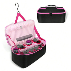 Hair Curler Accessories Bag 13.39in x 7.09in x 6.30in Oxford Travel Storage Case Rectangular Minimalist Design - Product Image 2