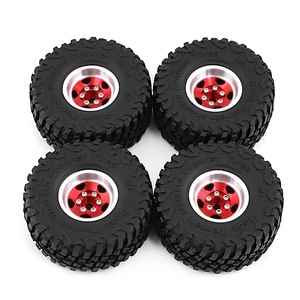 NTFHOBBY <span class=keywords><strong>1</strong></span>,0 "RC Beadlock llantas de rueda con neumático de goma para <span class=keywords><strong>1</strong></span>/18 Rc <span class=keywords><strong>Crawler</strong></span> para Traxxas para <span class=keywords><strong>Axial</strong></span> Scx24 para FMS FCX24 - Product Image 2