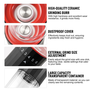 2025 New Arrivals Rechargeable Spice <strong>Salt</strong> <strong>and</strong> <strong>Pepper</strong> Mills Ceramic Burr Grinder <strong>Electric</strong> <strong>Salt</strong> <strong>and</strong> <strong>Pepper</strong> Grinder with LED Light - Product Image 2