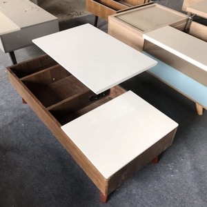 Nordic Wood MDF White Top Centre <strong>Table</strong> Living Room Modern Multifunctional <strong>Lift</strong> Top <strong>Coffee</strong> <strong>Table</strong> with Storage - Product Image 2