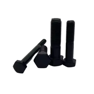 Black Hex Screw Bolts and Nuts Din933 M6 Bouten M10 Tuerca Y Perno Fasteners M12 M13 Hexagon Bolts 18X80 Mm 8.8 Hex Head Bolt