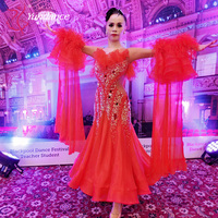 B-24066 personnalisé nouveau blackpool compétition robe de danse de salon haute qualité Chrisanne tissu robes de danse de salon à vendre