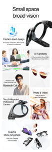 2026 Smart Sunglasses AI Translation Camera Glasses 8MP Resolution Camera Portable Video Recording Wireless for <b>Phone</b> Calls Smar - Product Image 2