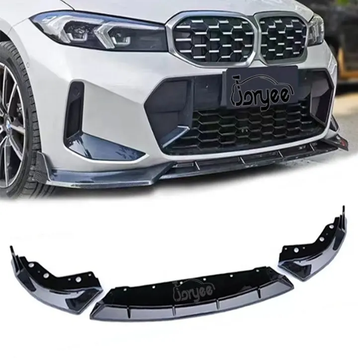 BMW 3 serisi için 2023 3 adet ön ÖN TAMPON Splitter G20 LCI 330i m340i 2024 karbon Fiber gövde kiti pp araba parçaları Tuning aksesuar