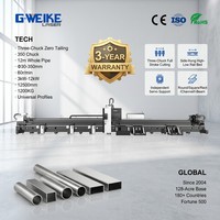 Machine de découpe de tuyaux au laser à fibre CNC automatique de haute précision 3000W pour tuyaux ronds et carrés en acier de 40 à 500 mm