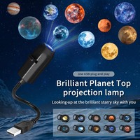 1 Pack Lampe de Plafond de Voiture USB à Projection Planétaire 360° °   Projecteur rotatif multicolore pour chambre et voiture, prise USB 5V