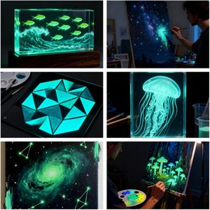 Pigmentos Fluorescentes Orgánicos Luminiscentes en Polvo para Recubrimientos, Resinas Epoxi, Manualidades, Pintura, Arte de Uñas, Suministros para Fiestas - Product Image 6