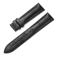 En stock, bracelet de montre en cuir d'alligator véritable double face, personnalisé en usine, luxe, 18 mm, 19 mm, 20 mm, 21 mm, 22 mm