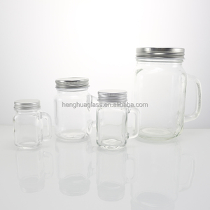 Hot Bán Biểu Tượng Tùy Chỉnh 16Oz 473Ml 475Ml Vuông Thủy Tinh <span class=keywords><strong>Mason</strong></span> Lọ Với Xử Lý Cho Nước Trái Cây Bia Uống Nước Giải Khát Lưu Trữ - Product Image 6