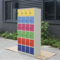 Armoire professionnelle en acier à 24 portes, moderne, pliable et extensible, casier métallique mini pour vestiaires scolaires, gymnases et villas