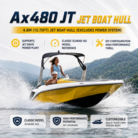 Bateau à réaction de 4,8 m pour 5 personnes avec tour de wakeboard et pont en EVA / Plusieurs configurations disponibles / Les utilisateurs peuvent personnaliser l'alimentation électrique de manière autonome
