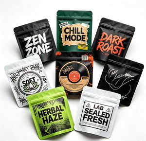 Custom Printed Mylar <strong>Bags</strong> with Sticker 3.5g 7g 14g Stand up Pouch Smell Proof Edible Die Cut <strong>Ziplock</strong> <strong>Bags</strong> Gummies <strong>4x4</strong> Mylar <strong>Bag</strong> - Product Image 1