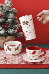 Juego de Vajilla de Cerámica Navideña: Estilo Dibujos Animados, Uso Doméstico, Tazas, Platos y Mantequilleras de Alto Valor, Venta <span class=keywords><strong>al</strong></span> Por Mayor - Product Image 4