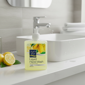 Savon liquide pour les mains et les toilettes AquaVera parfum citron 500 ml avec ingrédients chimiques (certifié ISO 9001 GMP SLS) Nettoyage de base - Product Image 3