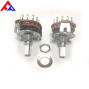 Interruptor de selección de alta estabilidad de 1 polo, 2 polos, 2/3/4/5/6/7/8/9/10/11/12 posiciones e interruptor giratorio DC30V 0.5A 500V 1P6 - Product Image 4