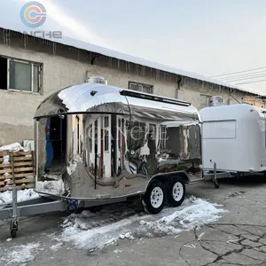 Chariot alimentaire extérieur personnalisé, barbecue mobile, remorque alimentaire en acier inoxydable à vendre - Product Image 5