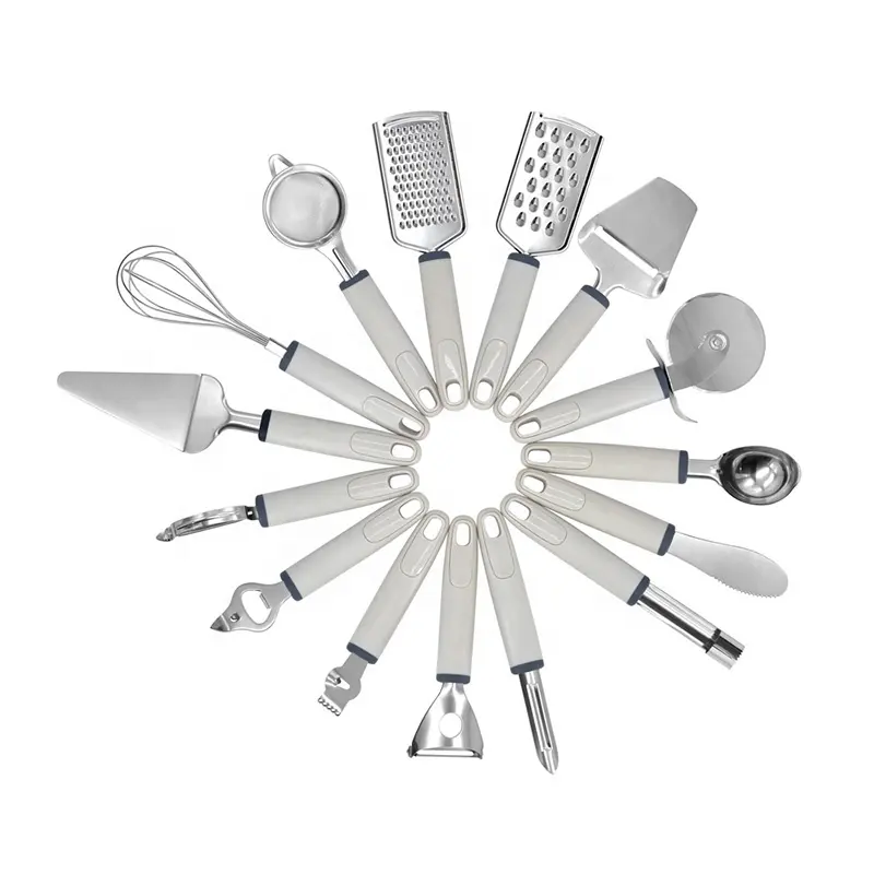 Set di utensili da cucina in acciaio inossidabile 15 pezzi in vendita calda in fabbrica
