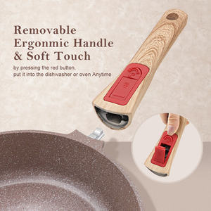 ชุดเครื่องครัวอลูมิเนียมหล่อ13ชิ้นชุดกระทะเคลือบเซรามิกและหม้อพร้อมที่จับแบบถอดได้ - Product Image 4