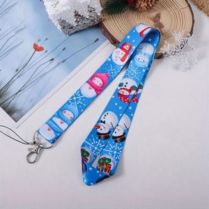 Lanière personnalisée en tissu de Noël avec fermoir mousqueton pour badges d'identification, téléphones, clés – Cadeau idéal pour les fêtes - Product Image 6
