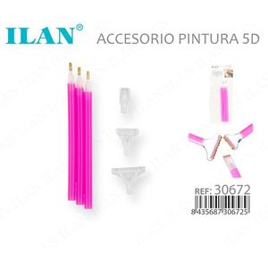 Set di Accessori per Penna da Pittura 5D ILAN, Kit Rosa 3 Pezzi per Diamond Art - Product Image 2