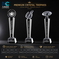 Trophée en cristal personnalisé avec gravure de logo sur mesure - Idéal pour les championnats sportifs et les cadeaux d'affaires