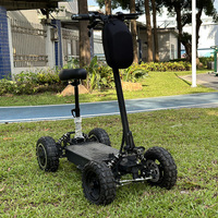 Scooter électrique à 4 roues, double moteur arrière, 48V21Ah 2400W, pneus tout-terrain de 11 pouces, vitesse maximale de 40 km/h, autonomie de 55-65 km, scooter électrique avec siège