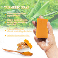 Savon OEM au Curcuma et à l'Acide Kojique Éclaircissant pour les Taches Brunes, Sûr pour les Peaux Sensibles, Formule Antioxydante