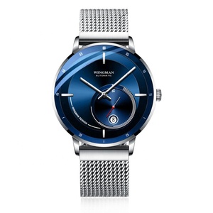 Reloj de Pulsera de Acero Inoxidable, Diseño de Esqueleto de Lujo, Esfera de Estilo Curvo, Cristal Mineral Doble, Reloj Mecánico Automático - Product Image 2