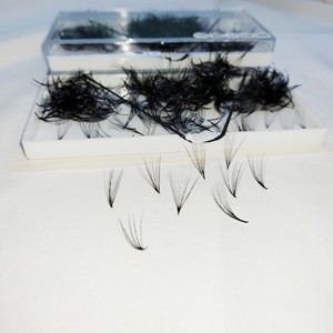 Extensiones de Pestañas Pre-fabricadas 14D de Pelo Sintético Suave y Liso, Volumen Completo, Fáciles de Aplicar, Caja de 500 Fans, Distribución Uniforme, Belleza - Product Image 3