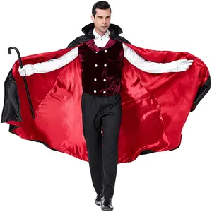 Disfraz de vampiro masculino de Halloween Castillo Drácula drag disfraz uniforme de juego euroamericano