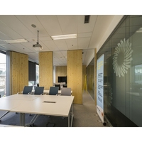 Cloisons de bureau pour intérieur temporaire acoustique insonorisé diviseur opérationnel cloison coulissante pliante système de mur mobile en bois