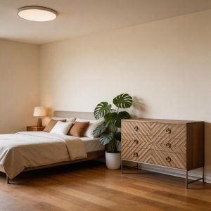 Modern Furniture 3 Drawer <b>Chest</b> Sideboard Cabinet <b>Storage</b> with Metal Base - Product Image 2