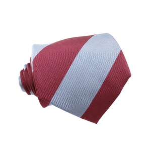 Cravate personnalisée pour hommes en gros de Chine Bonne chance Cravate d'affaires bleu poussiéreux bordeaux Jacquard tissé 100% <span class=keywords><strong>Repp</strong></span> soie rayure Cravate pour hommes - Product Image 1