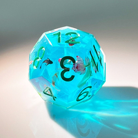 Grosir Pabrik Set Dadu Polihedral untuk Permainan Meja RPG, Resin Lapis Ganda, Dadu Solid D&D Buatan Tangan, Tersedia