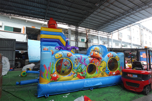 Lilytoys Nuovo Arrivo <span class=keywords><strong>Castello</strong></span> Gonfiabile Sea World con Scivolo e Combo Gonfiabile a Tema Pesce Pagliaccio per Bambini - Product Image 3