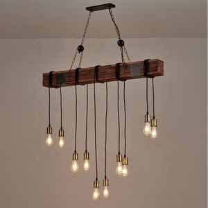 40 pollici Vintage rustico casale 10 luci DIY lampadario sala da pranzo rettangolare Edison lampadine <span class=keywords><strong>antichi</strong></span> <span class=keywords><strong>lampadari</strong></span> <span class=keywords><strong>in</strong></span> <span class=keywords><strong>legno</strong></span> - Product Image 5