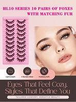 Faux cils 3D en vison naturel, effet dramatique œil de chat ailé, réutilisables, légers, faits à la main, 10 paires, vente en gros, beauté