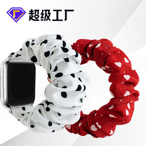 <span class=keywords><strong>Bracelet</strong></span> Scrunchie pour <span class=keywords><strong>Apple</strong></span> <span class=keywords><strong>Watch</strong></span> 49/45/41/40/44mm Iwatch 42/38mm <span class=keywords><strong>Bracelet</strong></span> extensible pour femme et fille Série 5 4 3 2 7 Se 8 ultra - Product Image 1