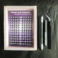 Cils en grappe longue durée, volume naturel, logo personnalisé, DIY, en gros, extensions de cils individuelles, cils en grappe très demandés