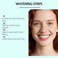 Bandes blanchissantes pour les dents violettes personnalisées, 14 bandes, blanchiment oral puissant, portables, menthe, violettes