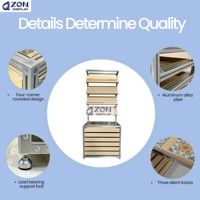 Présentoir polyvalent pour échantillons de mosaïque de carreaux et de quartz, étagère de rangement multi-niveaux en contreplaqué de bouleau, avec étagères réglables pour salle d'exposition