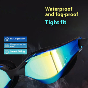Lunettes de natation universelles Xinyixuan pour adultes, en silicone, anti-buée, avec lentilles en PC, modèle électro-plaqué XF100, professionnelles pour la course - Product Image 4