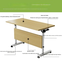 Conjunto de Mesa de Conferencia Comercial Modular de Acero Inoxidable, Plegable, Móvil, con Separador, Forma Oblonga, Diseño Moderno