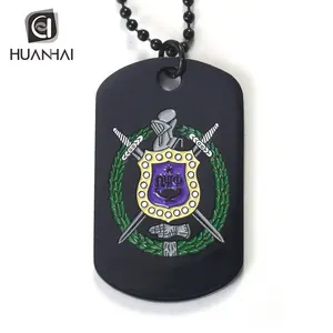 customized matt black metal die casting logo colorful enamel challenge dog tag