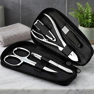 Factory Direct Stainless Steel 6-in-1 Manicure Set 9 Pcs Professional <b>Pedicure</b> <b>Tools</b> Nail Clipper Set with Color Box beauty - Product Image 3