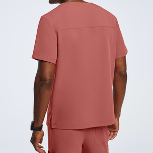 Traje médico de manga larga para hombre y mujer, uniforme de hospital de alta calidad con cuello en V, trajes de enfermera de manga larga - Product Image 4